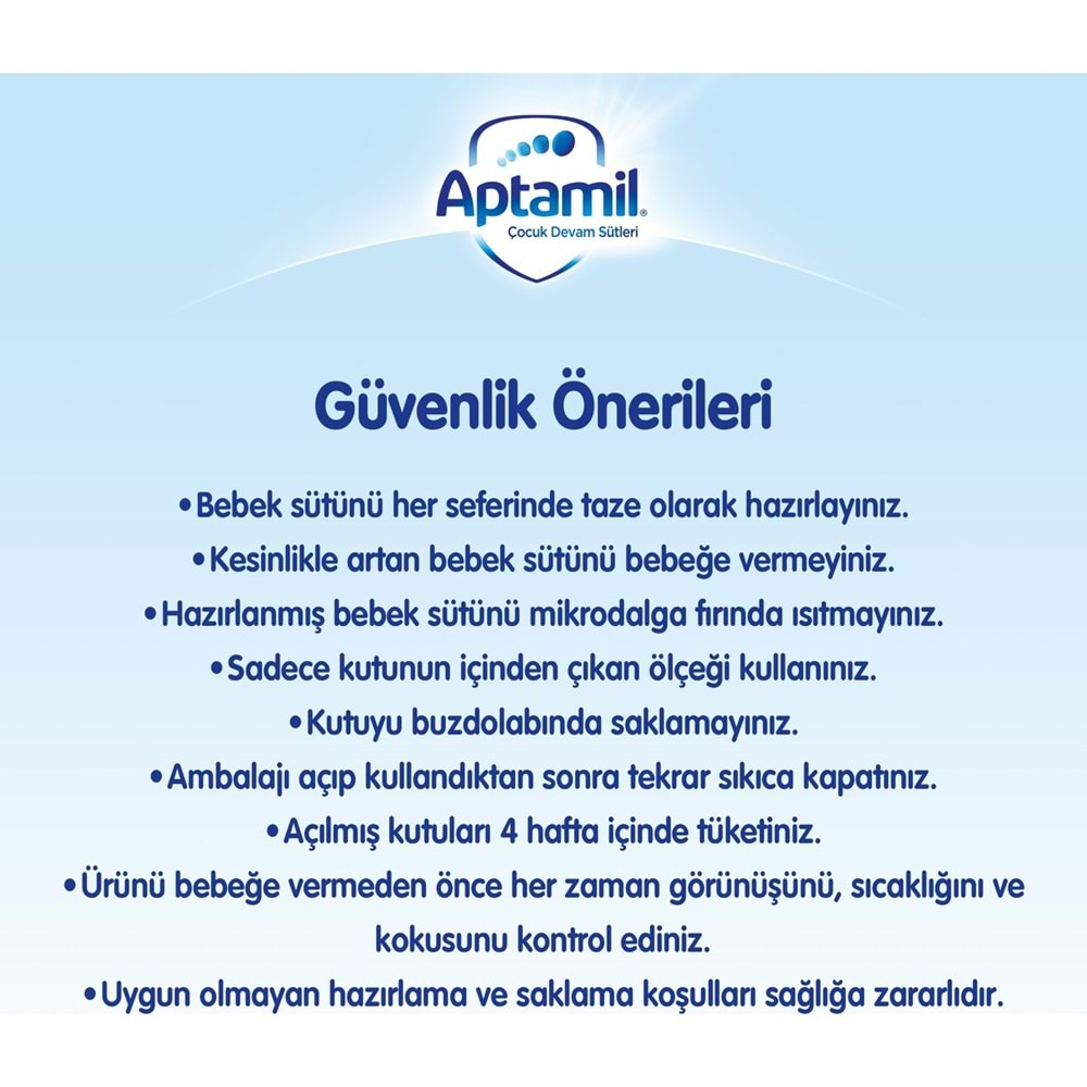 Nutrıcıa Aptamil 800GR Bebek Sütü No:1 (0-6 Ay) Doğumdan İtibaren (2 Li Set)