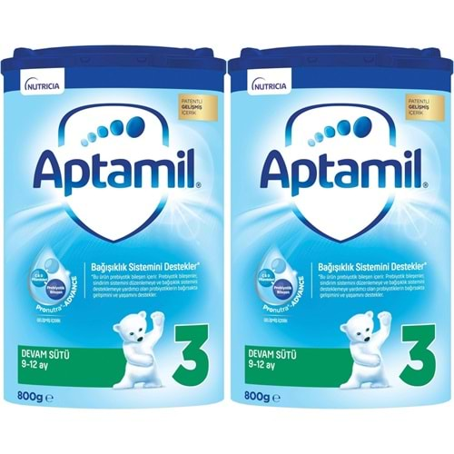 Nutrıcıa Aptamil 800GR Devam Sütü No:3 (9-12 Ay) (2 Li Set)