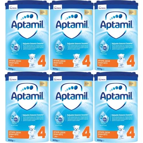 Nutrıcıa Aptamil 800GR Devam Sütü No:4 (1 Yaş ve Üzeri) (6 Lı Set)