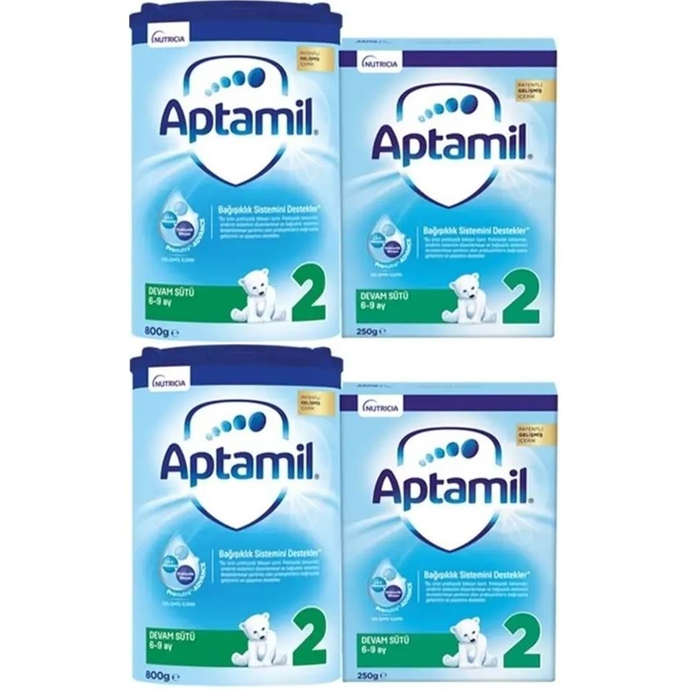 Nutrıcıa Aptamil 800GR+250GR:1050GR Devam Sütü No:2 (6-9 Ay) Avantaj Pk (2 Li Set)