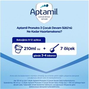 Nutrıcıa Aptamil Pronutra 800GR Devam Sütü No:3 (9-12 Ay) (6 Lı Set)