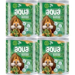 Aqua Kağıt Havlu 3 Katlı 48 Li Set Bambu (4PK*12)
