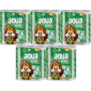 Aqua Kağıt Havlu 3 Katlı 60 Lı Set Bambu (5PK*12)