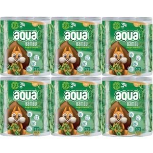 Aqua Kağıt Havlu 3 Katlı 72 Li Set Bambu (6PK*12)