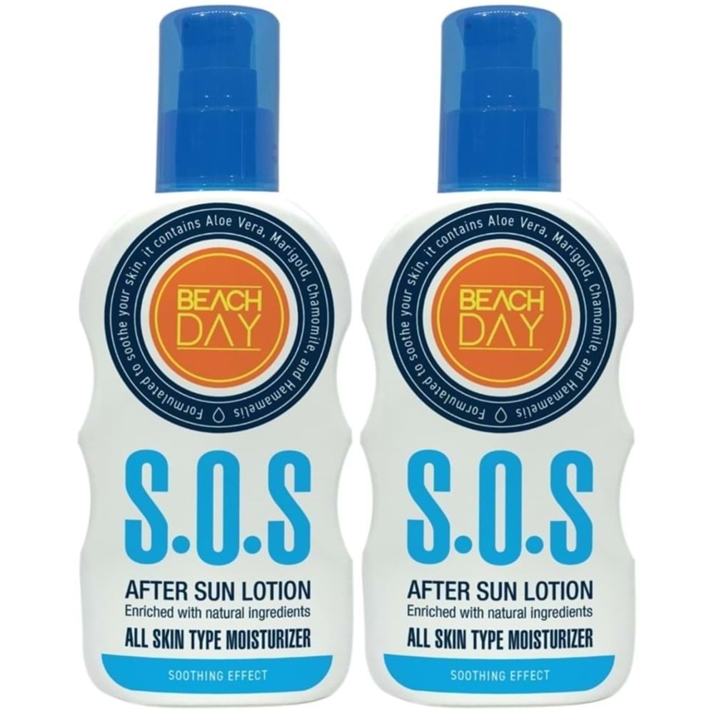 Beach Day S.O.S After Sun Lotıon Güneş Sonrası Losyon 150ML Sprey (2 Li Set)