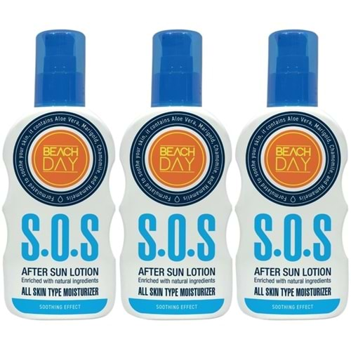 Beach Day S.O.S After Sun Lotıon Güneş Sonrası Losyon 150ML Sprey (3 Lü Set)