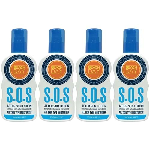 Beach Day S.O.S After Sun Lotıon Güneş Sonrası Losyon 150ML Sprey (4 Lü Set)