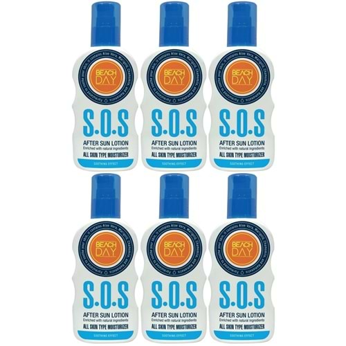 Beach Day S.O.S After Sun Lotıon Güneş Sonrası Losyon 150ML Sprey (6 Lı Set)