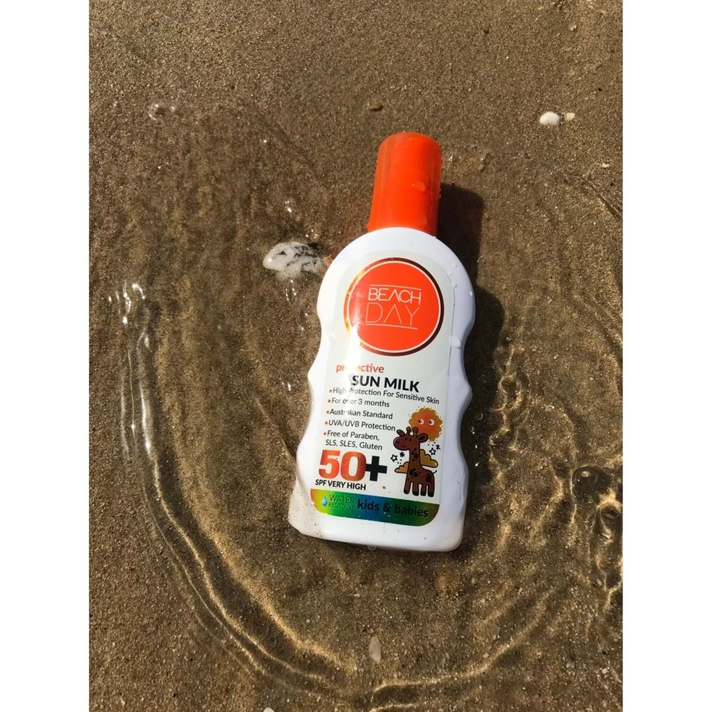 Beach Day Koruyucu Sun Mılk Süt Losyon 50+ F (Bebek & Çocuk) 150ML Sprey (2 Li Set)