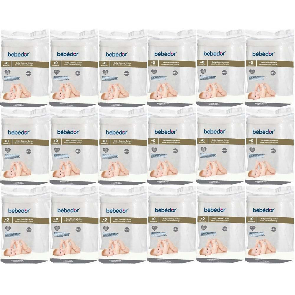 Bebedor Bebek Temizleme Pamuğu 1080 Adet (18Pk*60)