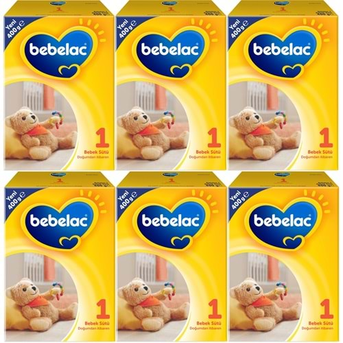 Bebelac 400GR No:1 Bebek Sütü (0-6 Ay) Doğumdan İtibaren (6 Lı Set)