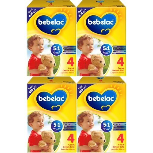 Bebelac 400GR No:4 Devam Sütü (1+ Yaş) (4 Lü Set)