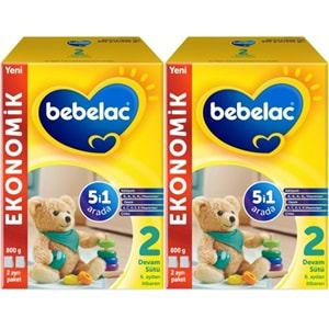 Bebelac 800GR No:2 Devam Sütü (6-12 Ay) (2 Li Set)