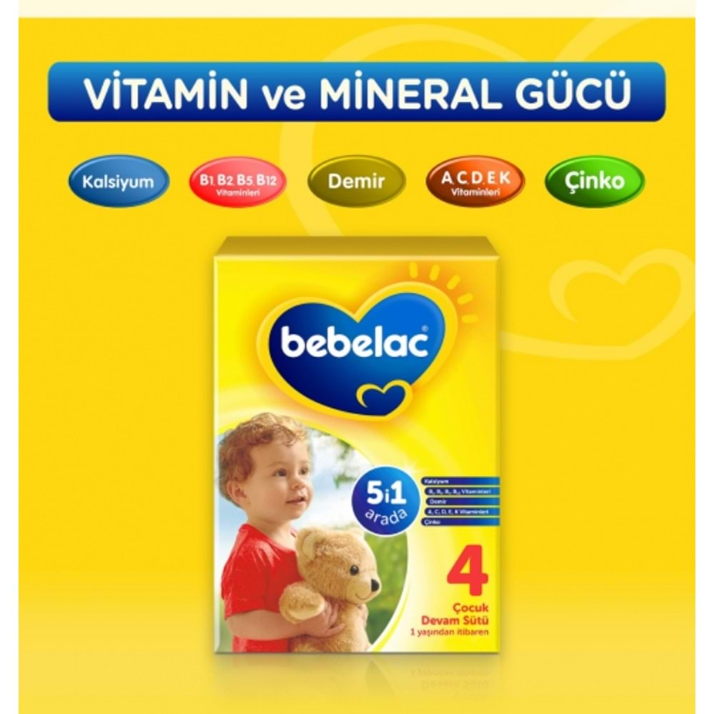 Bebelac 800GR No:4 Devam Sütü (1+ Yaş) (2 Li Set)