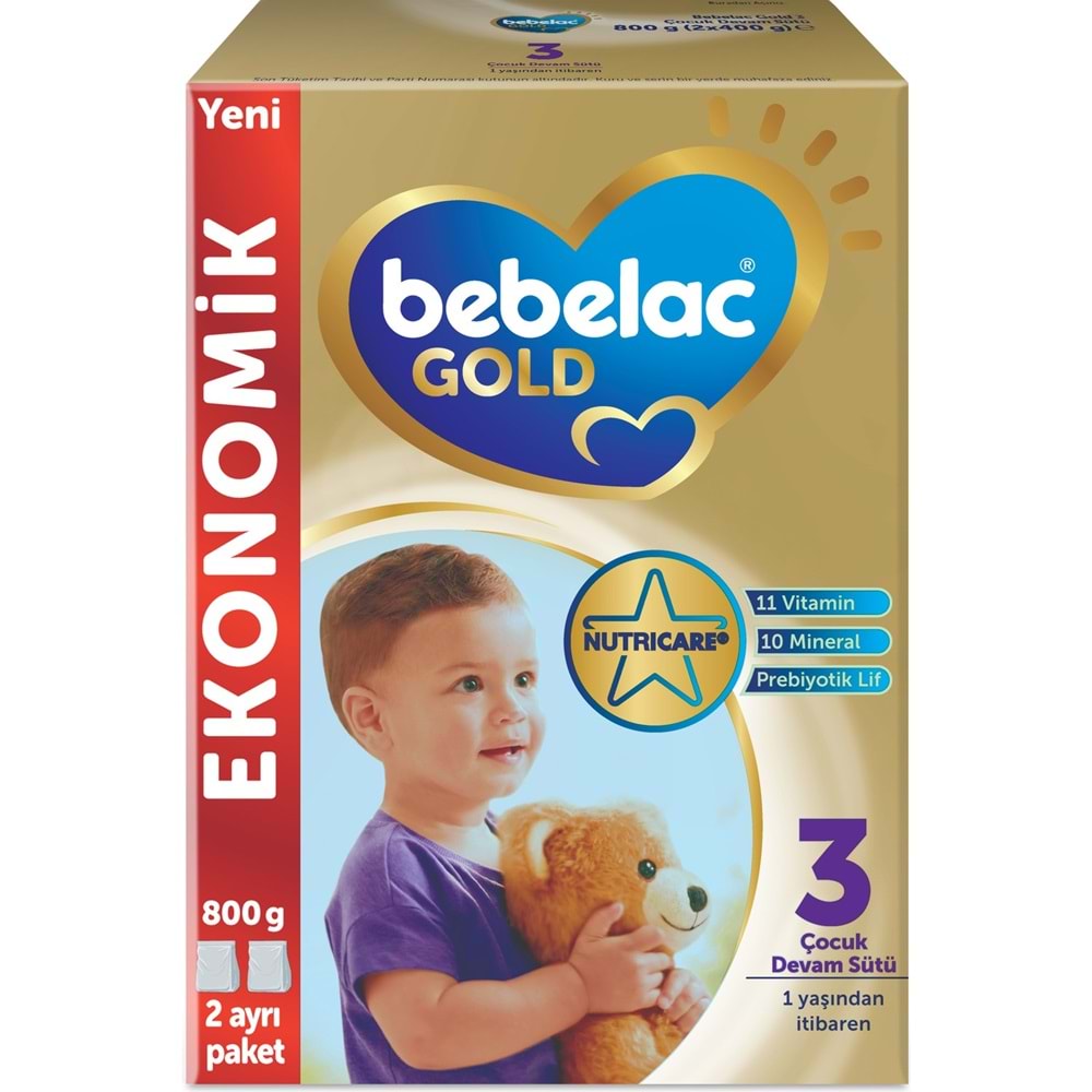 Bebelac Gold 800GR No:3 Devam Sütü (1+ Yaş) (2 Li Set)