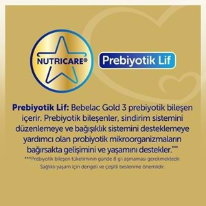 Bebelac Gold 800GR No:3 Devam Sütü (1+ Yaş) (2 Li Set)