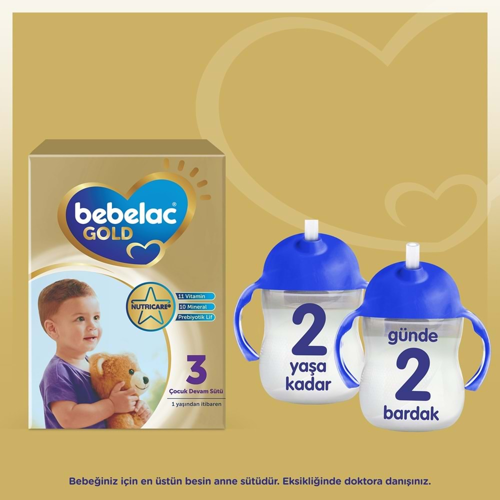 Bebelac Gold 800GR No:3 Devam Sütü (1+ Yaş) (4 Lü Set)