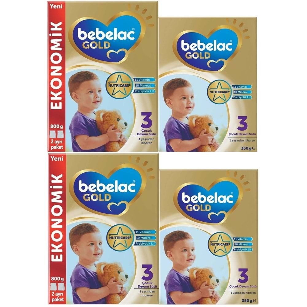 Bebelac Gold 1150GR (800GR+350GR) No:3 Devam Sütü (1+ Yaş) (2 Li Set)