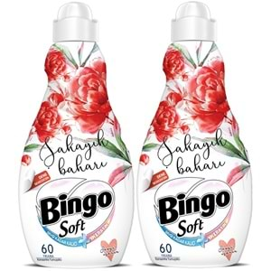 Bingo Soft Çamaşır Yumuşatıcı Konsantre 1440ML Şakayık Baharı (2 Li Set)