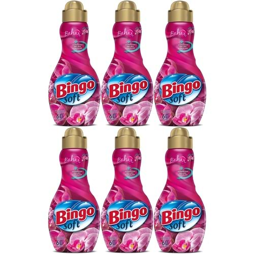 Bingo Soft Çamaşır Yumuşatıcı Konsantre 1440ML Bahar (6 Lı Set)