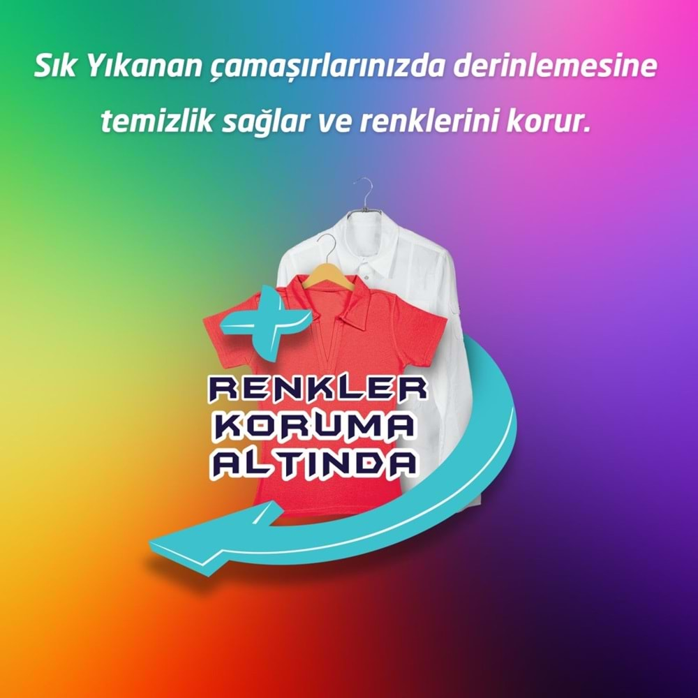 Bingo Matik Toz Çamaşır Deterjanı 27KG Sık Yıkananlar Beyazlar ve Renkliler (3PK*9KG) 180 Yıkama