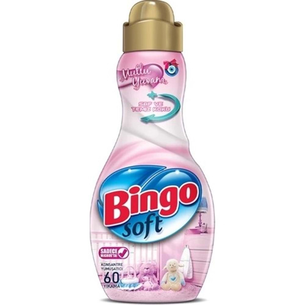 Bingo Soft Çamaşır Yumuşatıcı Konsantre 1440ML Mutlu Yuvam (2 Li Set)