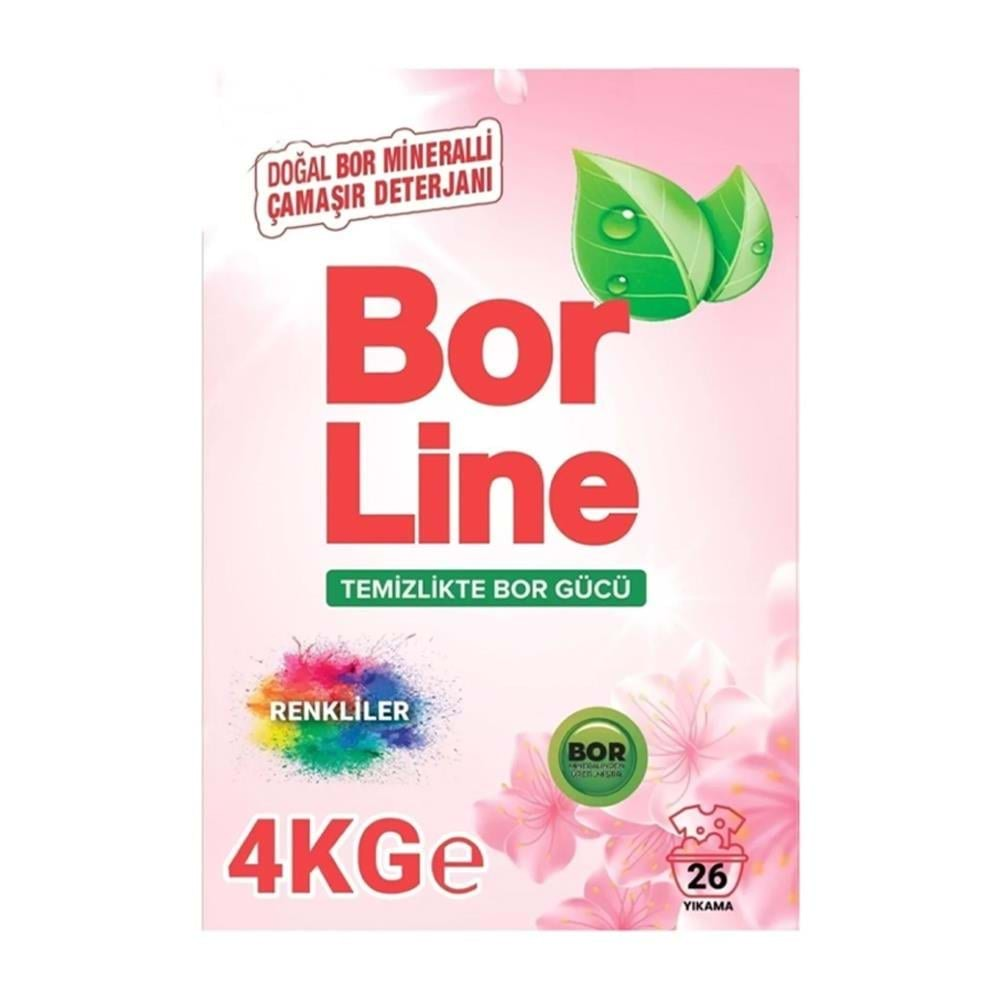 BorLine Matik Toz Çamaşır Deterjanı 8KG (Renkliler İçin) 52 Yıkama (2PK*4KG)