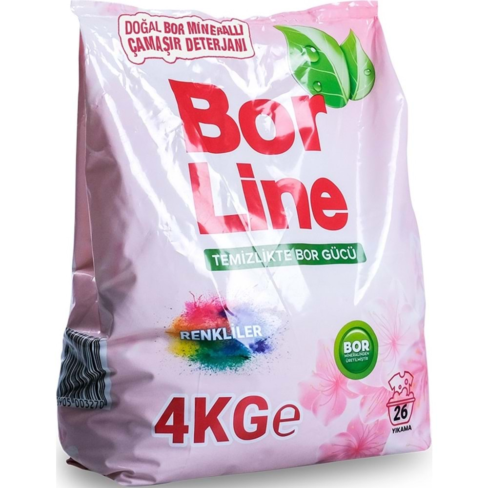 BorLine Matik Toz Çamaşır Deterjanı 12KG (Renkliler İçin) 78 Yıkama (3PK*4KG)