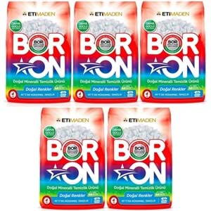 Boron Matik Toz Çamaşır Deterjanı 20KG Doğal Mineralli (5Pk*4Kg) (Renkliler İçin)