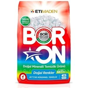 Boron Matik Toz Çamaşır Deterjanı 20KG Doğal Mineralli (5Pk*4Kg) (Renkliler İçin)