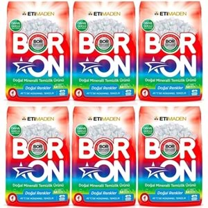 Boron Matik Toz Çamaşır Deterjanı 24KG Doğal Mineralli (6Pk*4Kg) (Renkliler İçin)