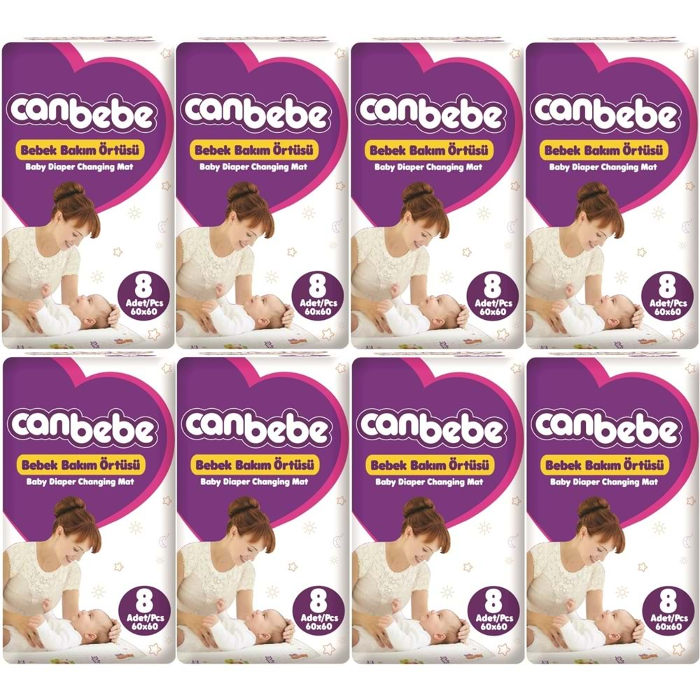 Canbebe Bebek Bakım Örtüsü Alt Açma 64 Adet (8Pk*8)