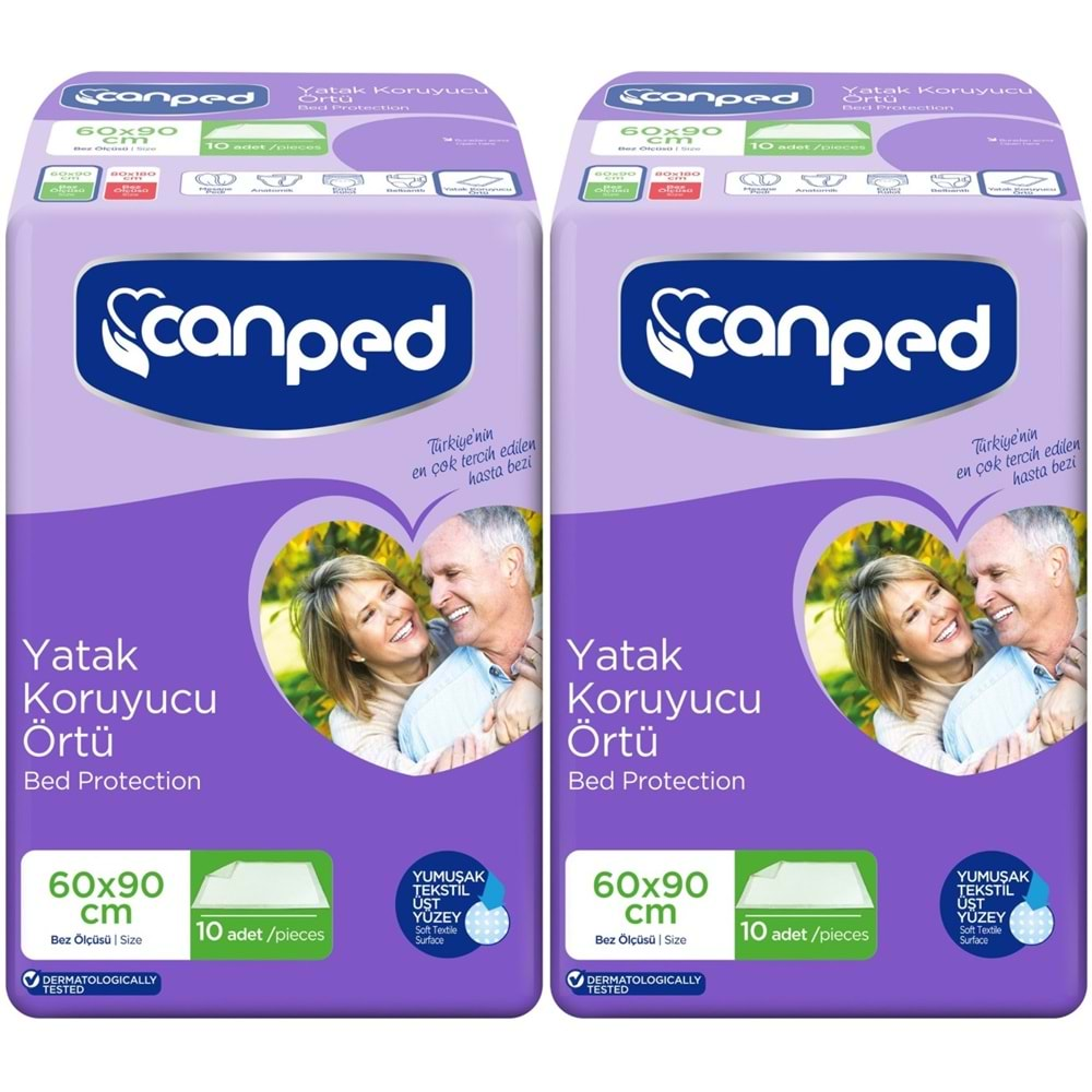 Canped Hasta Yatak Koruyucu Örtü 60*90CM 20 Adet (2PK*10)