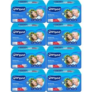 Canped Hasta Bezi Yetişkin Bel Bantlı Tekstil Yüzey Large-Büyük Boy 240 Adet (8PK*30)