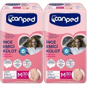 Canped Külotlu Mesane Pedi - İnce Emici Külot Orta/Medium 60 Adet (2PK*30)