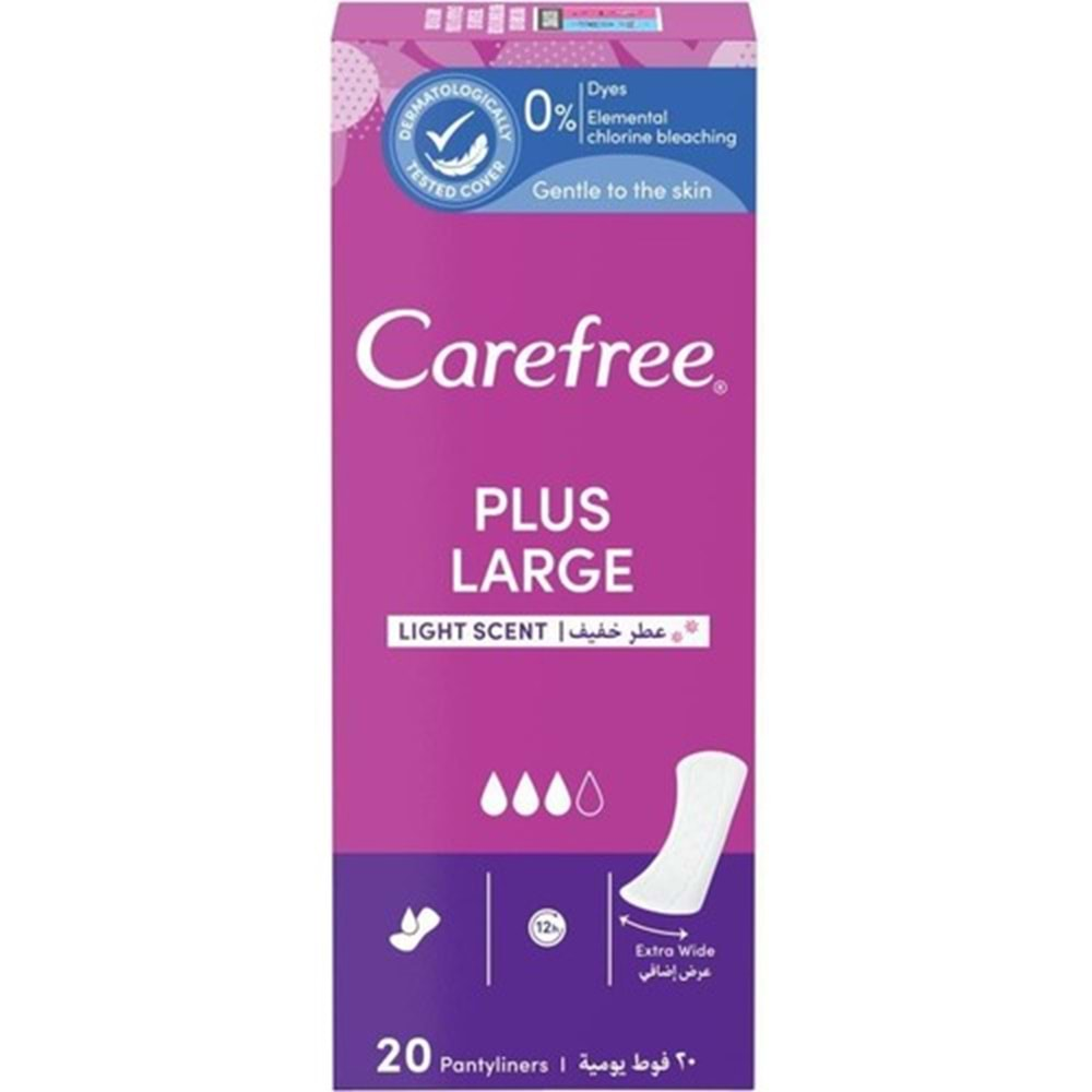 O.B Carefree Günlük Ped Hafif Parfümlü Plus Large 80 Adet (4PK*20)