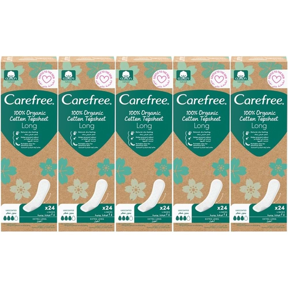 O.B Carefree Günlük Ped Organic Cotton Topsheet Uzun 120 Adet (5PK*24)