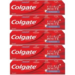 Colgate Diş Macunu 75ML Visible White/Görünür Beyazlık (5 Li Set)