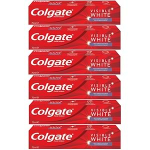 Colgate Diş Macunu 75ML Visible White/Görünür Beyazlık (6 Lı Set)