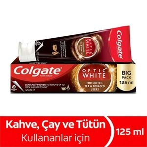 Colgate Diş Macunu Optic White 125ML Çay-Kahve-Sigara (4 Lü Set)