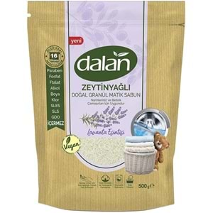 Dalan Doğal Granül Sabun Tozu 500GR Lavanta Esintisi (Doğal Bebekler İçin) (6 Lı Set) (96 Yıkama)