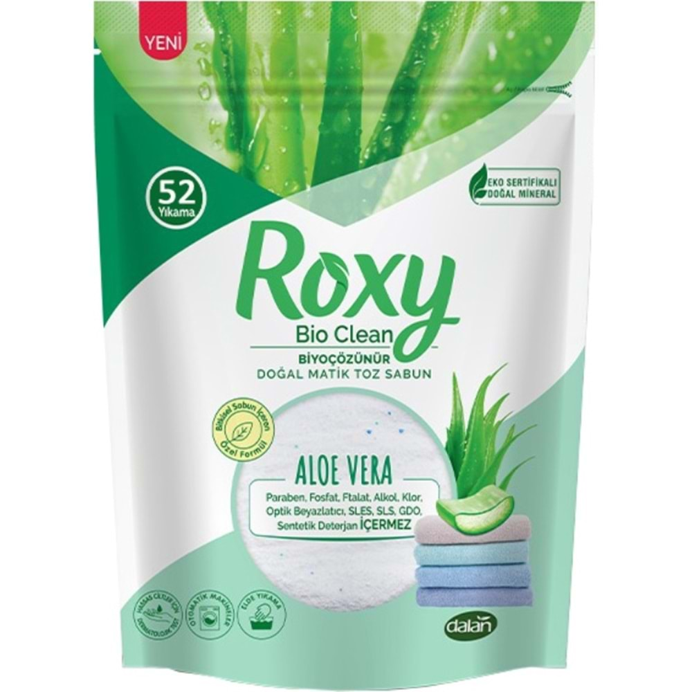 Dalan Roxy Bio Clean Matik Sabun Tozu 1.6Kg Aloe Vera (2 Li Set) (104 Yıkama)