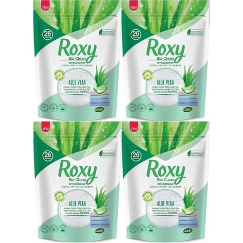 Dalan Roxy Bio Clean Matik Sabun Tozu 800GR Aloe Vera (4 Lü Set) (104 Yıkama)