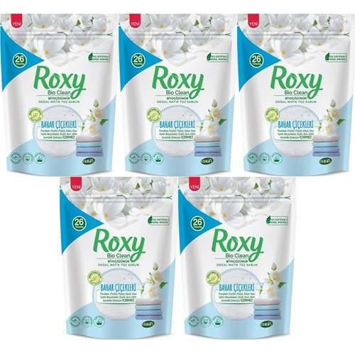 Dalan Roxy Bio Clean Matik Sabun Tozu 800GR Bahar Çiçekleri (5 Li Set) (130 Yıkama)