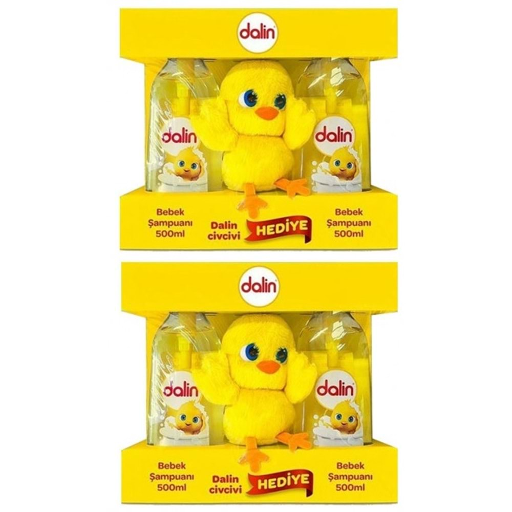 Dalin Bebek Şampuanı 500ML+500ML (Peluş Civciv Oyuncak Hediyeli) (2 Li Set)