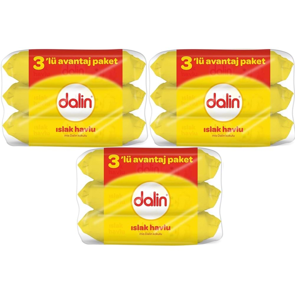 Dalin Islak Havlu Mendil Klasik 56 Yaprak 9 Lu Set (504 Yaprak)