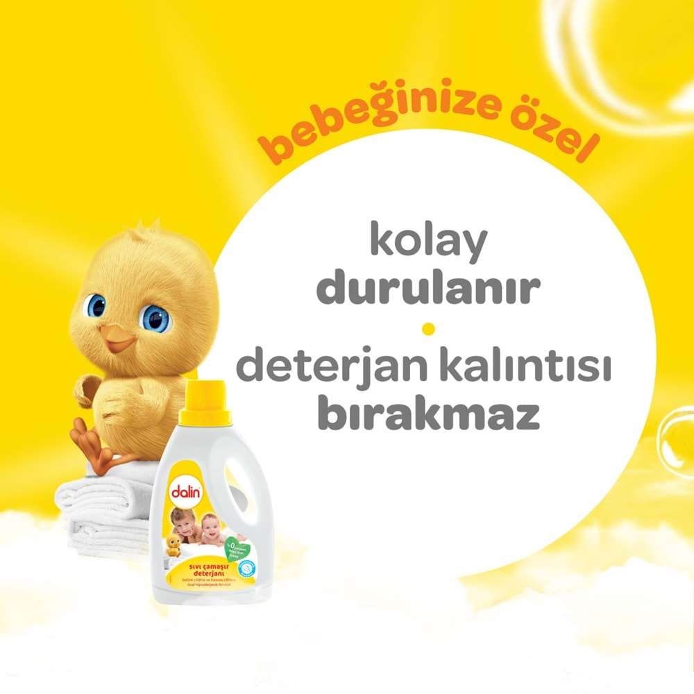 Dalin Çamaşır Deterjanı 1.5LT Klasik (Hassas ve Hipoalerjenik Formül) (2 Li Set)