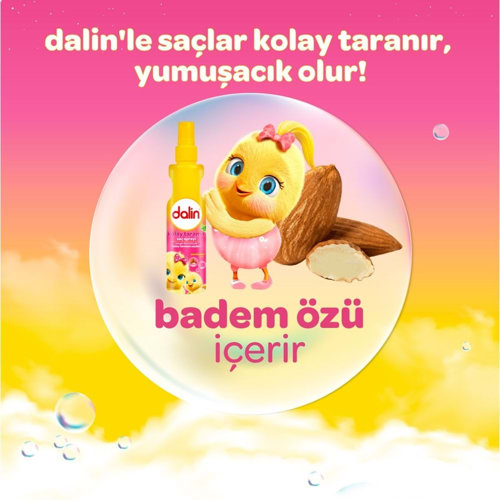 Dalin Kolay Saç Tarama Spreyi 200ML Badem Özlü (3 Lü Set)