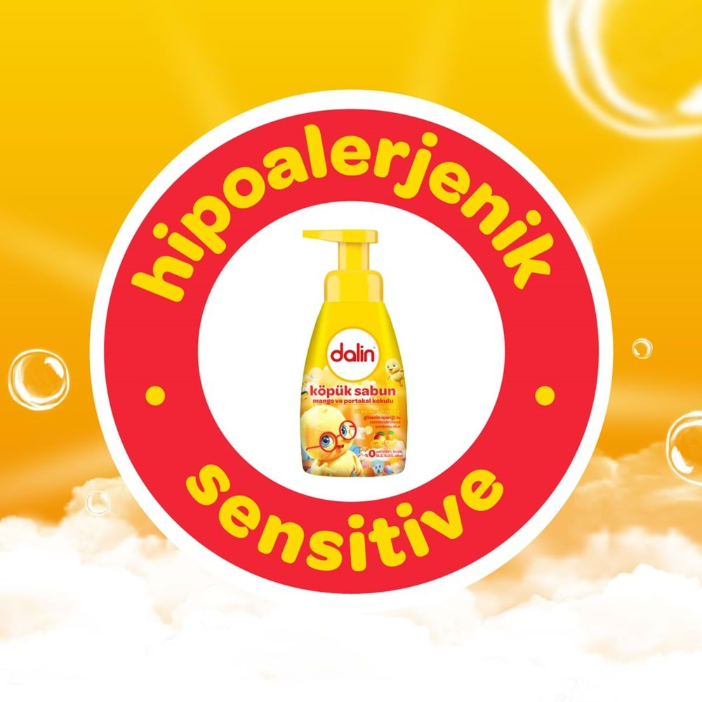 Dalin Köpük Sabun 200ML Mango ve Portakal Kokulu Çoçuklarınız İçin (2 Li Set)