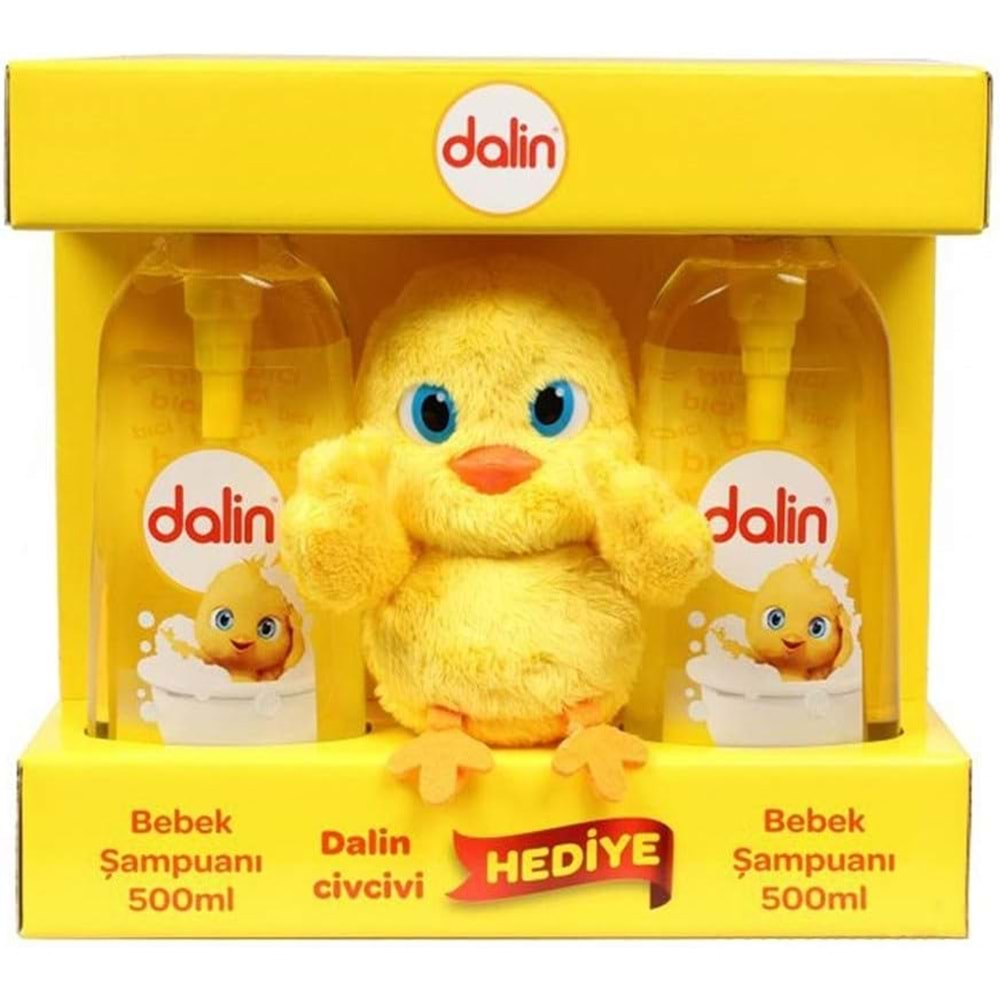 Dalin Bebek Şampuanı 500ML+500ML (Peluş Civciv Oyuncak Hediyeli) (3 Lü Set)